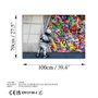 Wallity Pintura Decorativa de Vidrio Templado 70 x 100 cm Multicolor